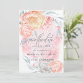 Ivoorblos Rustiek Elegante Bloemen Uitnodiging (Staand voorkant)