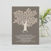 Ivoorboom elegante moderne bruiloft uitnodigingen (Staand voorkant)
