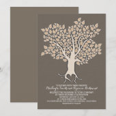 Ivoorboom elegante moderne bruiloft uitnodigingen (Voorkant / Achterkant)