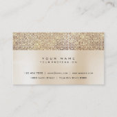 Ivoorborstel Parelroze Goud Glitter Sequin Visitekaartje (Voorkant)