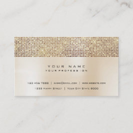 Ivoorborstel Parelroze Goud Glitter Sequin Visitekaartje