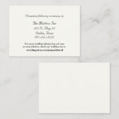 Ivoorbruiloftsbehuizingskaarten Informatiekaartje (Voorkant / Achterkant)