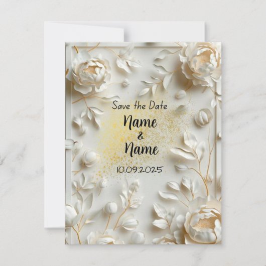 Ivoorbruiloftsuitnodiging (Voorkant)