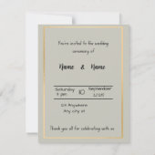 Ivoorbruiloftsuitnodiging (Achterkant)