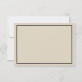 Ivoorbruin zwart wilde bloem winter bruidsmeisje kaart (Achterkant)