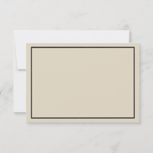 Ivoorbruin zwart wilde bloem winter bruidsmeisje kaart (Achterkant)