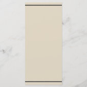 Ivoorbruin zwart wilde bloem winter Bruiloft Menu (Achterkant)