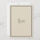 Ivoorbruine zwarte wilde bloem winter Save the Dat Kaart (Achterkant)