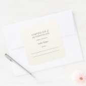 Ivoorcertificaat van echtheid voor Art Sticker (Envelop)