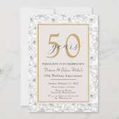 Ivoorchampagne gouden Jubileum Kaart (Voorkant)