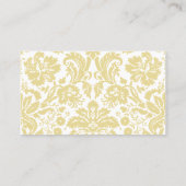Ivoorcrème  Damask Wedding Place Cards Plaatskaartje (Achterkant)
