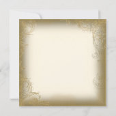 Ivoorcrème en gouden glitter vrouwen verjaardagsfe kaart (Achterkant)