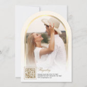 Ivoorcrème Floral Arch Butterfly Vrijgezellenfeest Kaart (Achterkant)