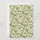 Ivoorcrème |  stijl thee verjaardagsbrunch kaart (Achterkant)