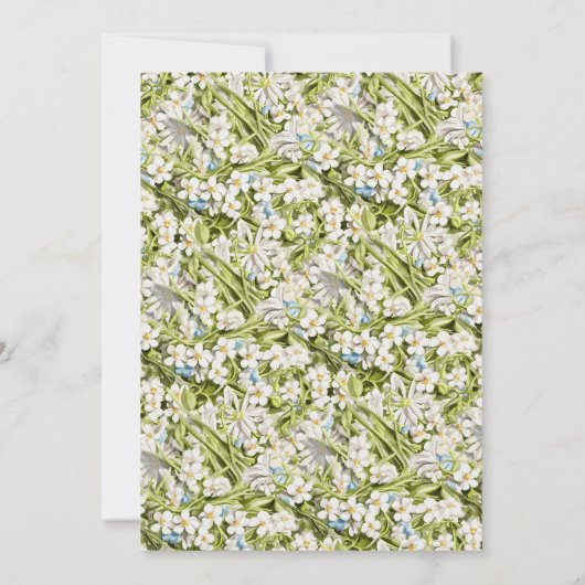 Ivoorcrème | stijl thee verjaardagsbrunch kaart (Achterkant)