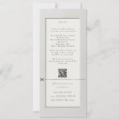 Ivoorcrème witte All-in-One bruiloft Kaart (Achterkant)