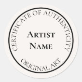ivoorechtheidscertificaat ronde sticker (Voorkant)