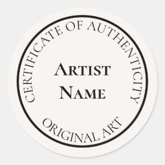 ivoorechtheidscertificaat ronde sticker