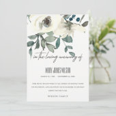 IVOORGESCHIEDENMEMORIAAL ROOS VAN IRIE WITTE GROEN BEDANKKAART (Staand voorkant)