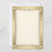 Ivoorgoud Fabulous 50 Verjaardag Uitnodiging (Achterkant)