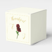 Ivoorgoud Roos bruiloft Bedankdoosjes (Voorkant Zijde)