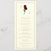 Ivoorgoud Roos bruiloft Menu (Voorkant)