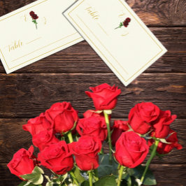 Ivoorgoud Roos bruiloft Plaatskaartje