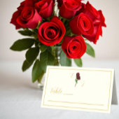 Ivoorgoud Roos bruiloft Plaatskaartje