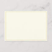 Ivoorgoud Roos bruiloft receptie Informatiekaartje (Achterkant)