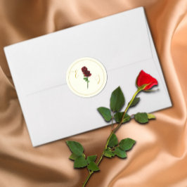 Ivoorgoud Roos bruiloft Ronde Sticker