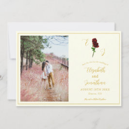 Ivoorgoud Roos bruiloft Save The Date