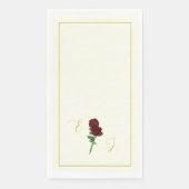 Ivoorgoud Roos bruiloft servetten (Voorkant)