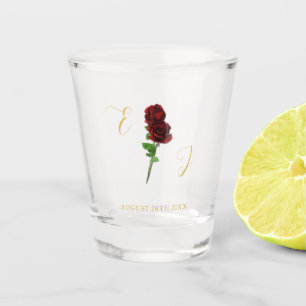 Ivoorgoud Roos bruiloft Shot Glas