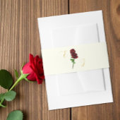 Ivoorgoud Roos bruiloft Uitnodigingen Wikkel