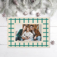 Ivoorgroen geplakt Minimale kerstfoto