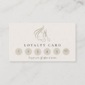 Ivoorhaar stylist Scissor 6 Punch Loyaliteit Visitekaartje (Voorkant)