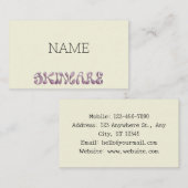 Ivoorhuidverzorging schoonheid visitekaartje (Voorkant / Achterkant)
