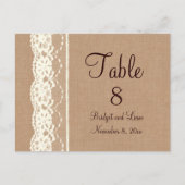  Ivoorkant & Medium Burlap Tafelnummer (Voorkant)