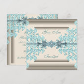 Ivoorkleurig Blauwgroen Blauw Diamant Zwart Stropd Kaart (Voorkant / Achterkant)