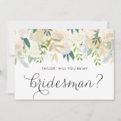 Ivoorkleurige bloemenkrans, word jij mijn bruidsma (Voorkant)