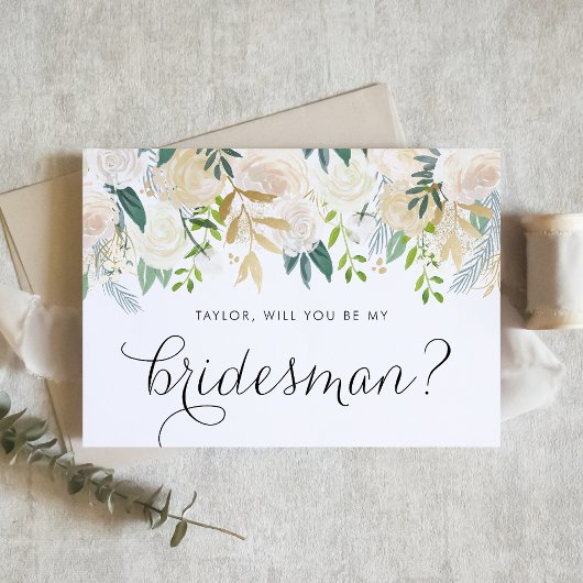 Ivoorkleurige bloemenkrans, word jij mijn bruidsma