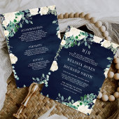 Ivoorkleurige groene bladeren in één bruiloft van  kaart