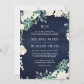 Ivoorkleurige groene bladeren in één bruiloft van  kaart (Voorkant)