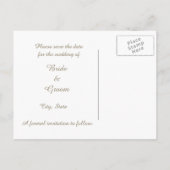 Ivoorkleurige lantaarns Bewaar het Date Briefkaart (Achterkant)