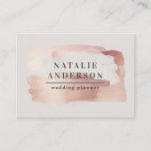 ivoorkorrelig roos goud modern , stijlvol visiteka visitekaartje (Voorkant)