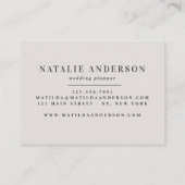 ivoorkorrelig roos goud modern , stijlvol visiteka visitekaartje (Achterkant)