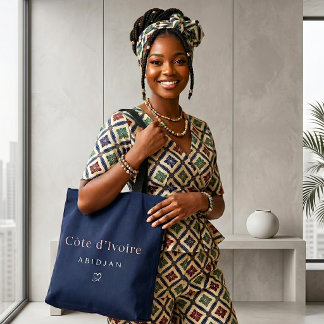 Ivoorkust Abidjan Elegante Luxe | Minimalistisch Tote Bag