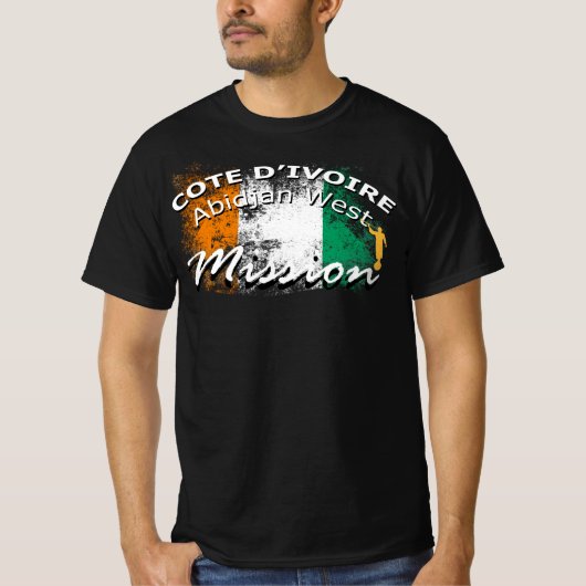 Ivoorkust Abidjan West Mormon LDS Mission T-shirt (Voorkant)
