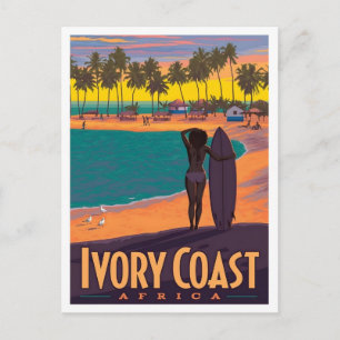 Ivoorkust Afrika Vintage Reizen  Briefkaart
