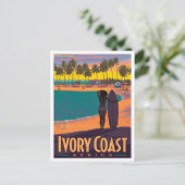 Ivoorkust Afrika Vintage Reizen  Briefkaart (Staand voorkant)